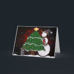 Christmas Tree Snowman Surprise Art Print Feiertagskarte<br><div class="desc">Thank You for visiting The Holiday Christmas Shop! You are viewing The Lee Hiller Designs Holiday Collection of Home and Office Decor,  Apparel,  Gifts,  Collectibles and more. The Designs include Lee Hiller Photography in Hand Drawn Mixed Media and  Digital Art Collection.</div>