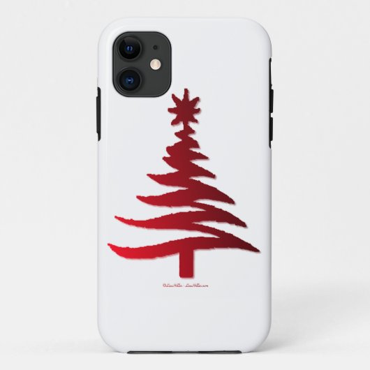 Christmas Tree Stencil Red Case-Mate iPhone Hülle (Rückseite)