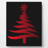 Christmas Tree Stencil Red Fotoplatte (Vorderseite)