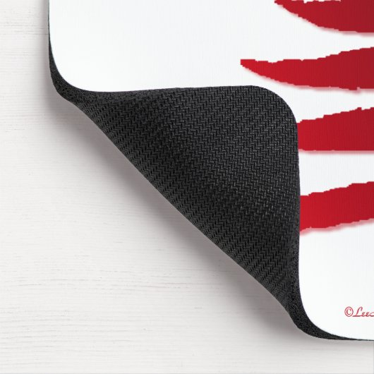 Christmas Tree Stencil Red Mousepad (Ecke)