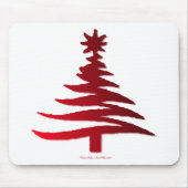 Christmas Tree Stencil Red Mousepad (Vorne)