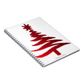 Christmas Tree Stencil Red Notizblock (Rechte Seite)