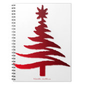 Christmas Tree Stencil Red Notizblock (Vorderseite)
