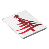 Christmas Tree Stencil Red Notizblock (angewinkelt)