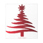 Christmas Tree Stencil Red Notizblock (Vorderseite)