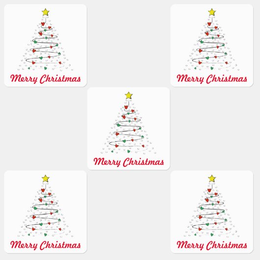 Christmas Tree Stickers Etiketten (Gruppe)
