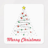 Christmas Tree Stickers Etiketten (Design 2)