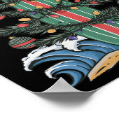 Christmas Tree Surfboard _1  Poster (Ecke)