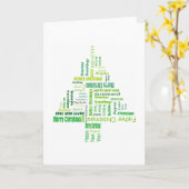Christmas tree Text Christmas card Karte (Gelbe Blume)