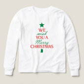 Christmas Tree Text Hoodie – Festive Holiday Messa (Design Vorderseite)