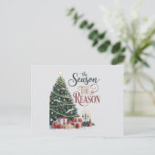 Christmas Tree The Season The Reason Postkarte (Stehend Vorderseite)