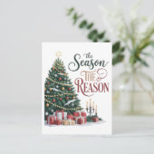 Christmas Tree The Season The Reason Postkarte (Stehend Vorderseite)