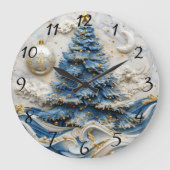 Christmas Tree Timekeeper Beauty Große Wanduhr (Vorderseite)