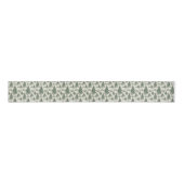Christmas Tree Toile De Jouy Green Ripsband (Vorderseite)