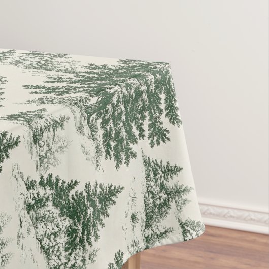 Christmas Tree Toile De Jouy Green Tischdecke (Beispiel)