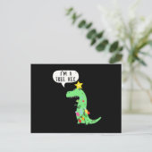 Christmas Tree TRex New Year Dino Santa Claus Gift Postkarte (Stehend Vorderseite)