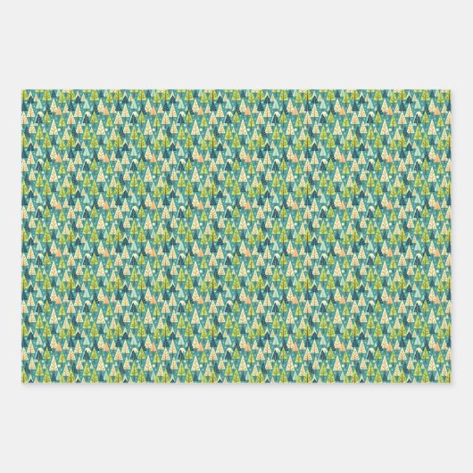 Christmas Tree Trio Geschenkpapier Set (Vorderseite 3)