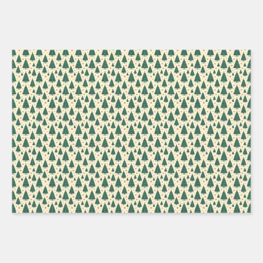 Christmas Tree Trio Geschenkpapier Set (Vorderseite)