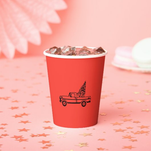 Christmas tree truck pappbecher (Insitu)