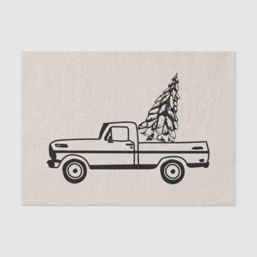 Christmas tree truck seidenpapier (Vorderseite)