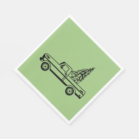 Christmas tree truck serviette (Ecke)
