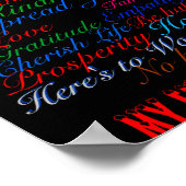 Christmas Tree Tygraphy Babys First Christmas Baby Poster (Ecke)