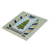 Christmas Tree Ugly Sweater Holiday Art Tile Fliese (Seite)