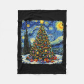 Christmas Tree Van Gogh Starry Night Christmas 202 Fleecedecke (Vorderseite)