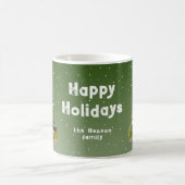 Christmas Tree Watercolor Merry Jolly Happy Family Kaffeetasse (Mittel)