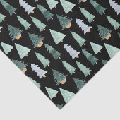 Christmas Tree Watercolor Pattern Tissue Paper Seidenpapier (Ausschnitt)