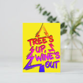 Christmas Tree Wine Lover Postkarte (Stehend Vorderseite)