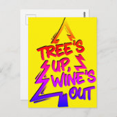 Christmas Tree Wine Lover Postkarte (Vorne/Hinten)