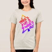 Christmas Tree Wine Lover Tri-Blend Shirt (Vorderseite)