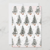 Christmas Tree Winter Onderland Birthday Einladung (Rückseite)