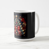 Christmas Tree With Bow And Golden Star Kaffeetasse (VorderseiteRechts)