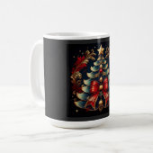 Christmas Tree With Bow And Golden Star Kaffeetasse (Vorderseite Links)