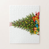 Christmas tree with decorations and gift boxes puzzle (Vertikal)