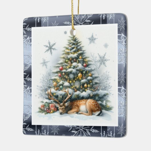 Christmas Tree with Deer Keramikornament (Links)