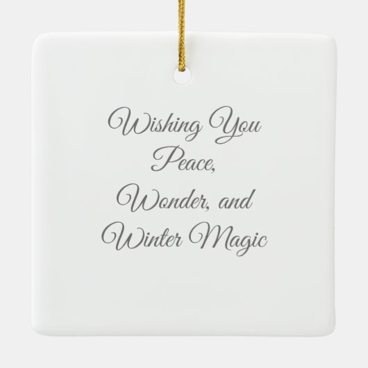 Christmas Tree with Deer Keramikornament (Rückseite)