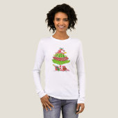 Christmas Tree with Presents and Cat Tri-Blend Shirt (Vorderseite voll)