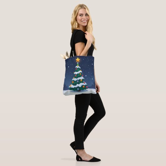 Christmas Tree with Snow Tote Tasche (Am Model)