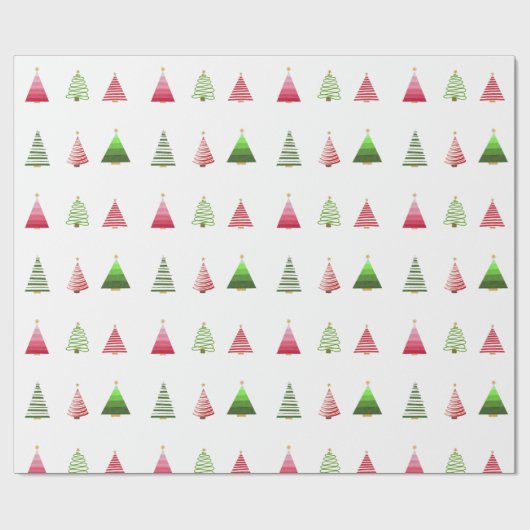 Christmas Tree Wrapping Paper Geschenkpapier (Flach)