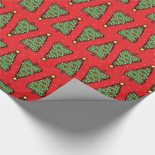 Christmas Tree Wrapping Paper Geschenkpapier (Ecke)