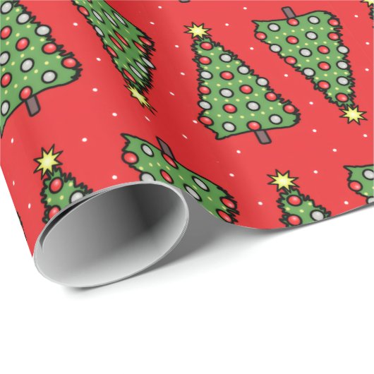 Christmas Tree Wrapping Paper Geschenkpapier (Rolleneckpunkt)