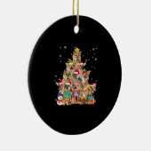 Christmas Tree Xmas Lights Chihuahua Classic T-Shi Keramik Ornament (Rechts)