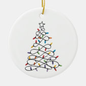 Christmas Tree Xmas Lights Party Holiday Keramik Ornament (Vorne)