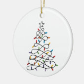 Christmas Tree Xmas Lights Party Holiday Keramik Ornament (Links)