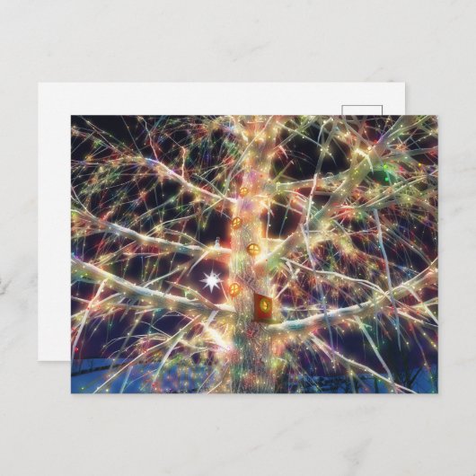 Christmas Treehouse Postcard Postkarte (Vorne/Hinten)