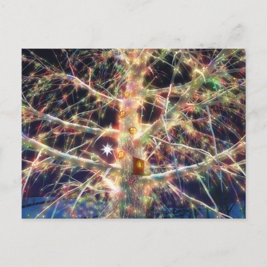 Christmas Treehouse Postcard Postkarte (Vorderseite)