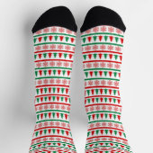 Christmas Trees and Snowflakes Print Socks Socken (Oben)